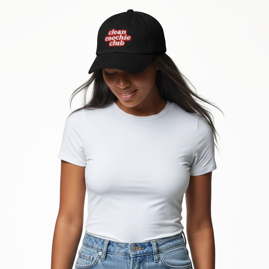 Clean Coochie Club™ Dad Hat – Salt.xo Official Merch (Black or Pink)