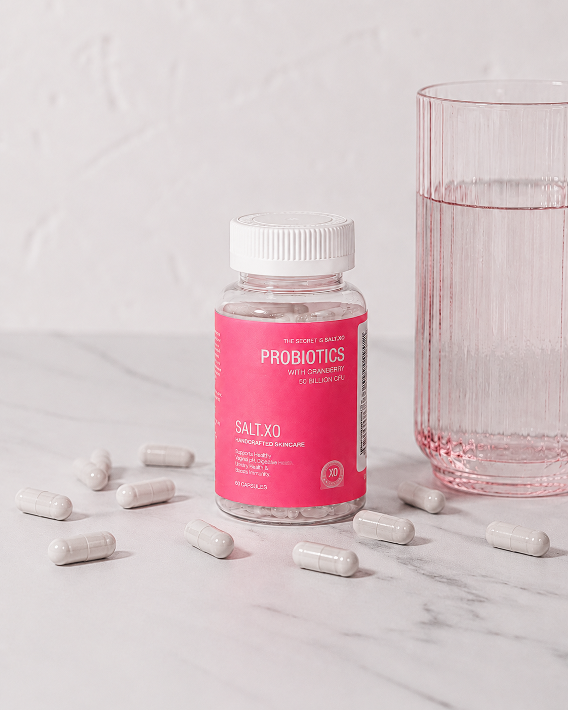 Salt.xo Women’s Probiotics 50 Billion CFU + Cranberry – Vaginal & Urinary Support (60 Capsules)