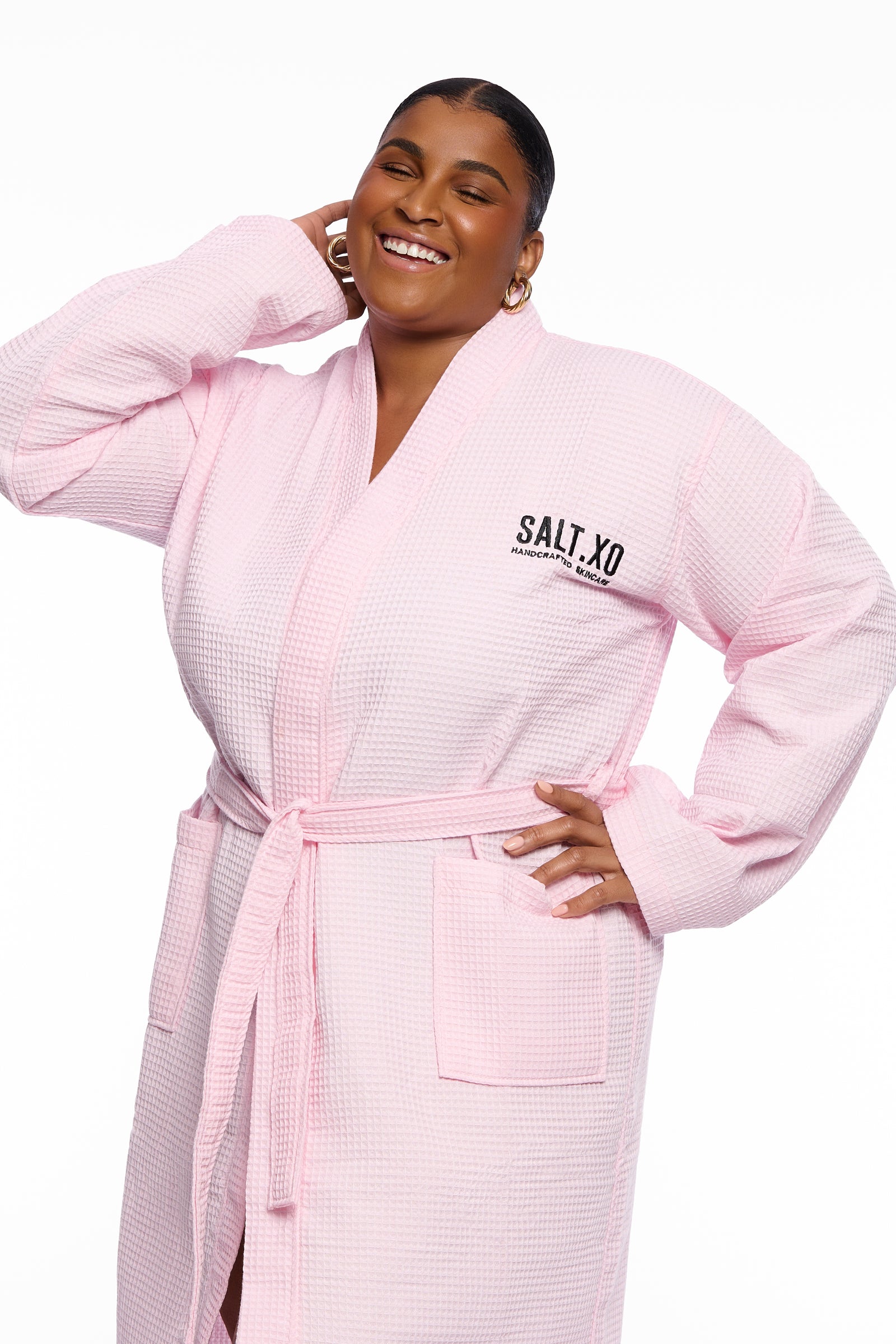 Pink Waffle Robe